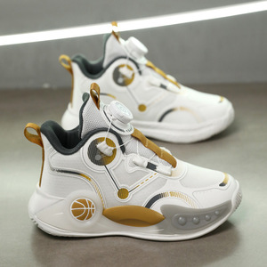 Chaussures de basket-ball pour garçons, empeigne en mesh, semelle extérieure en caoutchouc, semelle intermédiaire en EVA, doublure en mesh, été 2024 - Product Image 4