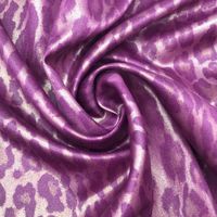 Tissu satiné SD Twist 100% polyester SS24 50D*70D, imprimé léopard tendance, texture dorée estampée, motif tissé, vêtements de mode