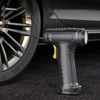 Compresseur d'air portable multifonction sans fil 12V à faible bruit en métal pour pneus de voiture avec moniteur de pression numérique