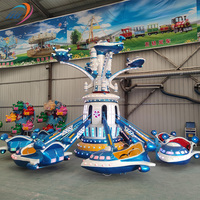 Manège pour enfants en plein air, avion à commande autonome pour 16 personnes, idéal pour les parcs d'attractions, en vente