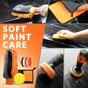 Kit de Limpieza de <span class=keywords><strong>Coche</strong></span> con Bolsa de Almacenamiento, <span class=keywords><strong>Cepillo</strong></span> de Tapicería, Almohadilla de Microfibra, <span class=keywords><strong>Cepillo</strong></span> de Rueda, 25 Unidades - Product Image 2