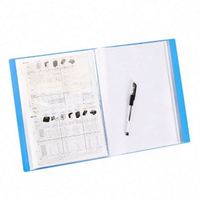 Classeur de présentation A1, 40 pochettes transparentes, en polypropylène solide, dossier de projet, dossier de présentation, couverture translucide
