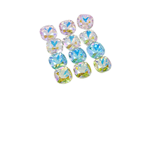 Manik-manik Kristal K9 3D Grosir 10mm Potongan Cushion Rhinestones Bebas Nikel Ramah Lingkungan Aksesoris DIY Perhiasan Seni Kuku