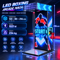 Machine d'arcade de boxe à monnayeur, jeu de force de frappe avec armoire lumineuse LED, idéale pour centres commerciaux et salles de jeux - Offre Spéciale