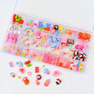 24 grilles/Boîte Kawaii Nail Art Décorations 3D Résine Mix Bonbons Nail Conseils Charme <span class=keywords><strong>Kit</strong></span> <span class=keywords><strong>Acrylique</strong></span> de <span class=keywords><strong>Manucure</strong></span> de Bande Dessinée Accessoires ZB043-01 - Product Image 1