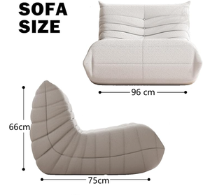Modernes Luxuriöses Komprimiertes Loungesofa Wohnzimmersofas Sitzsacksofa aus Teddy-Stoff für das Wohnzimmer - Product Image 6