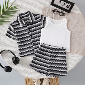 Nouvel ensemble de vêtements mixtes trois pièces, Robe Ting et Sheining, Vêtements pour enfants en gros - Product Image 1