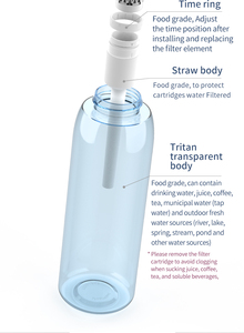 Botol Filter Air Aman untuk Anak Ramah Lingkungan Tritan Outdoor - Operasi Manual Desain Warna-warni dengan Filter Terintegrasi - Product Image 2