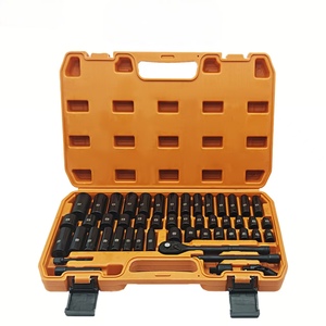 Personalizzabile 50 pz resistente 1/2 \ "con finitura cromata presa a cricchetto manico in plastica nera profonda chiave di riparazione per auto OEM - Product Image 3