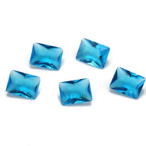 Pietra Sintetica in Vetro Taglio Principessa Colore Blu <span class=keywords><strong>Mare</strong></span> Scuro in Vendita - Product Image 2