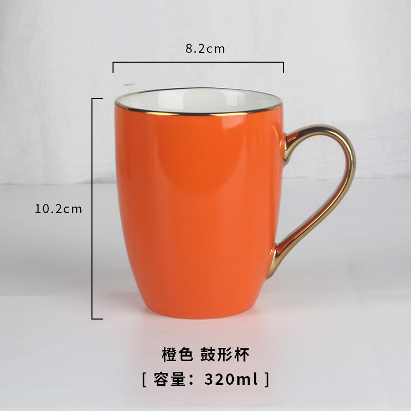 Manche plaqué or orange