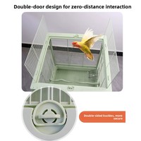 Grande cage à oiseaux écologique solide pour perroquet calopsitte inséparable facile à nettoyer résistant aux éclaboussures usage domestique de luxe ornemental pour villa