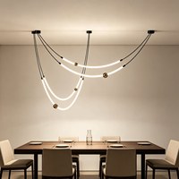 Luminaire suspendu design nordique minimaliste pour bar et salle à manger, lustre moderne pour comptoir d'accueil, îlot et table à manger.