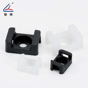 ฐานยึดสายเคเบิลแบบอานม้า Lianyang HCM PA66 สีดำขาว สำหรับยึดสายไฟและชุดสายไฟ - Product Image 2