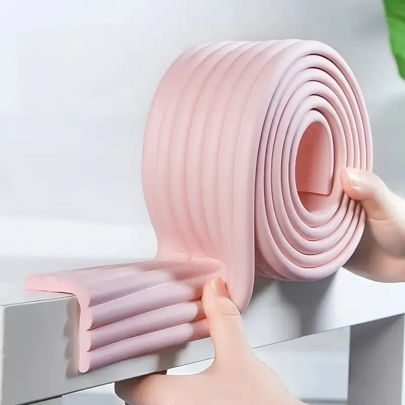 New Arrivals Pink Child Safety W-Shaped Foam Edge Guard - Durable Furniture Corner Cushion Strip for Home & Office Protection