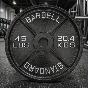 Disques de poids en fonte de <span class=keywords><strong>45</strong></span> livres, surface peinte à effet martelé, pour musculation, fitness, haltérophilie, powerlifting, usage domestique et commercial - Product Image 2