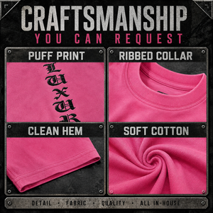 T-shirt surdimensionné 300 GSM en tissu épais rose vintage tie-dye avec imprimé verticale style Old English, fabrication OEM par usine de vêtements sur mesure - Product Image 2