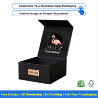Caja de Regalo de Lujo OEM, Embalaje Magnético Plegable de Cartón, Materiales Reciclados, Biodegradables, Reutilizables, Superficie Mate, Lámina Dorada UV