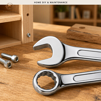 Jeu de clés à douille métriques de 25 pièces, 6-32 mm, chrome vanadium, 12 points, clés à douille ouvertes, outils à main, kit de clés pour l'entretien automobile