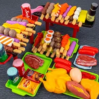 2022 Nieuwkomers Pretend Keuken Speelgoed Draagbare Barbecue Bbq Keuken Speelgoed Pretend Play Plastic Voedsel Pretend Play Toys