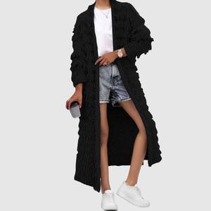 New Trendy Solid Color Long Sleeve Knitted Tassel Sweater Women <b>Cardigan</b> Fashion - Product Image 2