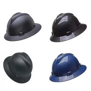 PPE supply HDPE full brim hard hats with printings PE hard hat for workers