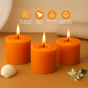 2 Inch Pillar <b>Candles</b> <b>Set</b> of 4 Premium Unscented Wax <b>Candles</b> for Home Decor Wedding Events Table Display and <b>Gifts</b> - Product Image 2