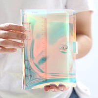 Pochette multifonctionnelle A5 A6 à 6 trous avec fermeture éclair, pochette souple en PVC pour classeur à anneaux, accessoires, enveloppe pour argent liquide, classeur de budget
