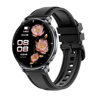 Jam Tangan Pintar Wanita Layar Bulat HT39, Pemantau Tekanan Darah, Oksigen, Tidur, Pelacak Kebugaran Olahraga, Smartwatch AMOLED