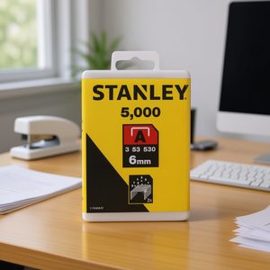 Grapas Tipo A Stanley de 6 mm con Recubrimiento de Zinc, Paquete de 5000 Unidades - Product Image 3