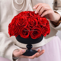 Rose naturelle préservée de qualité A, véritable fleur séchée, rose éternelle faite à la main, décoration de table pour Noël, cadeau pour la fête des mères
