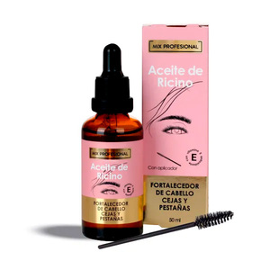Aceite de Ricino Profesional Mix 50ml, Fortalecedor de Pestañas, Cabello y Cejas con Aplicador - Product Image 1