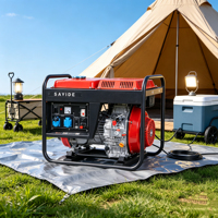 Générateur diesel portable à châssis ouvert Durabler, 220V monophasé, refroidi par air, groupe électrogène d'urgence pour usage domestique, construction et agriculture