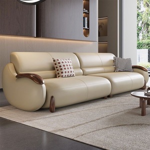 Canapé moderne italien haut de gamme en <span class=keywords><strong>noyer</strong></span> massif, design créatif et luxueux, idéal pour les villas et les hôtels. - Product Image 3