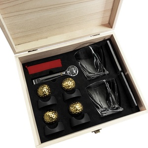 Pierres de whisky couleur or glaçons en métal verre cristal roches de whisky réutilisables boissons pierres de refroidissement de golf pour boisson <span class=keywords><strong>Bourbon</strong></span> - Product Image 1