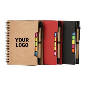 Sy8654 Wholesale Eco-Friendly Kraft Cute Stationary <b>Sticky</b> <b>Note</b> Custom Notebook With Logo and Pen - Product Image 1