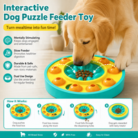 Jouet distributeur de friandises pour chien, puzzle d'alimentation pour chiens intelligents avec mangeoire lente pour chiens de grande, moyenne et petite taille, bol distributeur de friandises