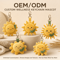 Jouet en peluche personnalisé OEM ODM, animal en peluche, porte-clés, mascotte pour les campagnes de bien-être inspirées des vitamines, cadeau promotionnel