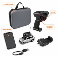Voiture RC rapide avec caméra 1:64, télécommande, caméra WiFi 720P, jouet pour enfants avec étui de transport, application photo/vidéo/VR pour garçons