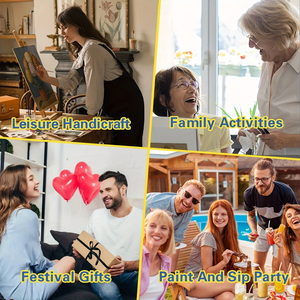 2 pezzi Kit di pittura <span class=keywords><strong>per</strong></span> adulti <span class=keywords><strong>per</strong></span> bambini incorniciato tele Pre-disegnate con vernice colorata e Kit <span class=keywords><strong>per</strong></span> feste divertenti in stile cartone animato - Product Image 6