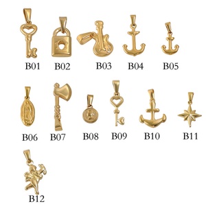 Pendentifs et Breloques Personnalisés en Acier Inoxydable : Petit Ange, Cadenas, Cœur, Clé, Ancre de Bateau, Hache, Guitare, Portrait – Bijoux Tendance - Product Image 3