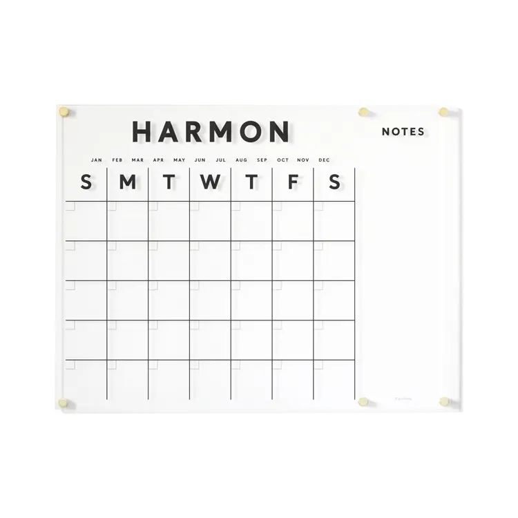 Custom Acryl Magnetische Kalender Voor Home Office School Kalender Board