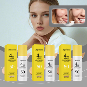 Protector Solar Humectante <span class=keywords><strong>con</strong></span> <span class=keywords><strong>Color</strong></span> 4 en 1, Unifica el Tono de la <span class=keywords><strong>Piel</strong></span>, Aumenta la Luminosidad, SPF 50, Protección UV, <span class=keywords><strong>Crema</strong></span> Base <span class=keywords><strong>Hidratante</strong></span> - Product Image 4