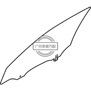 82410-2E000 824102E000 Ensemble vitre et poignée de porte avant gauche - Product Image 1