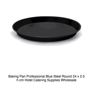 Bandeja para Hornear Profesional de Acero Azul Redonda de 24 x 2.5 cm de Alto, Suministros para Hostelería y Catering al por Mayor - Product Image 2
