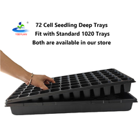 Plateaux de semis agricoles pour plantes, 72 ou 128 cellules, plateaux de pépinière ronds, 200 alvéoles