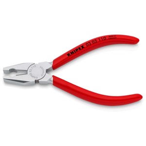 KNIPEX 03 03 110 Combination <b>Pocket</b> Pliers with <b>plastic</b> coating, chrome plated 110 mm - Product Image 2