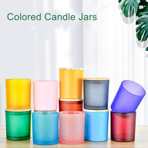 Barattolo in <span class=keywords><strong>Vetro</strong></span> Colorato Trasparente <span class=keywords><strong>di</strong></span> Lusso Multicolore <span class=keywords><strong>per</strong></span> <span class=keywords><strong>Candele</strong></span>, Decorazione Casa - Product Image 2