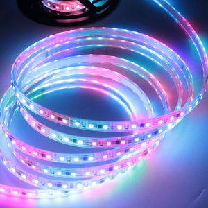 Venta Directa de Fábrica SHIJI, Tira de Luces <span class=keywords><strong>LED</strong></span> Inteligente Personalizable de 12V/24V, SMD5050RGBW WS2811, 30/60/144 <span class=keywords><strong>LED</strong></span>, 12 mm de Ancho, Control por Voz - Product Image 3