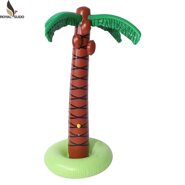 70x70x152cm 102x102cm or customized inflatable coconut palm tree with water jet head spray water splash sprinkler toys